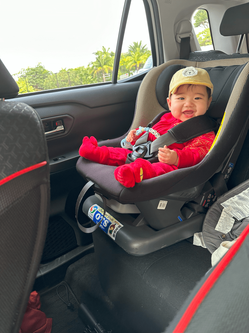 Bond riding in the car